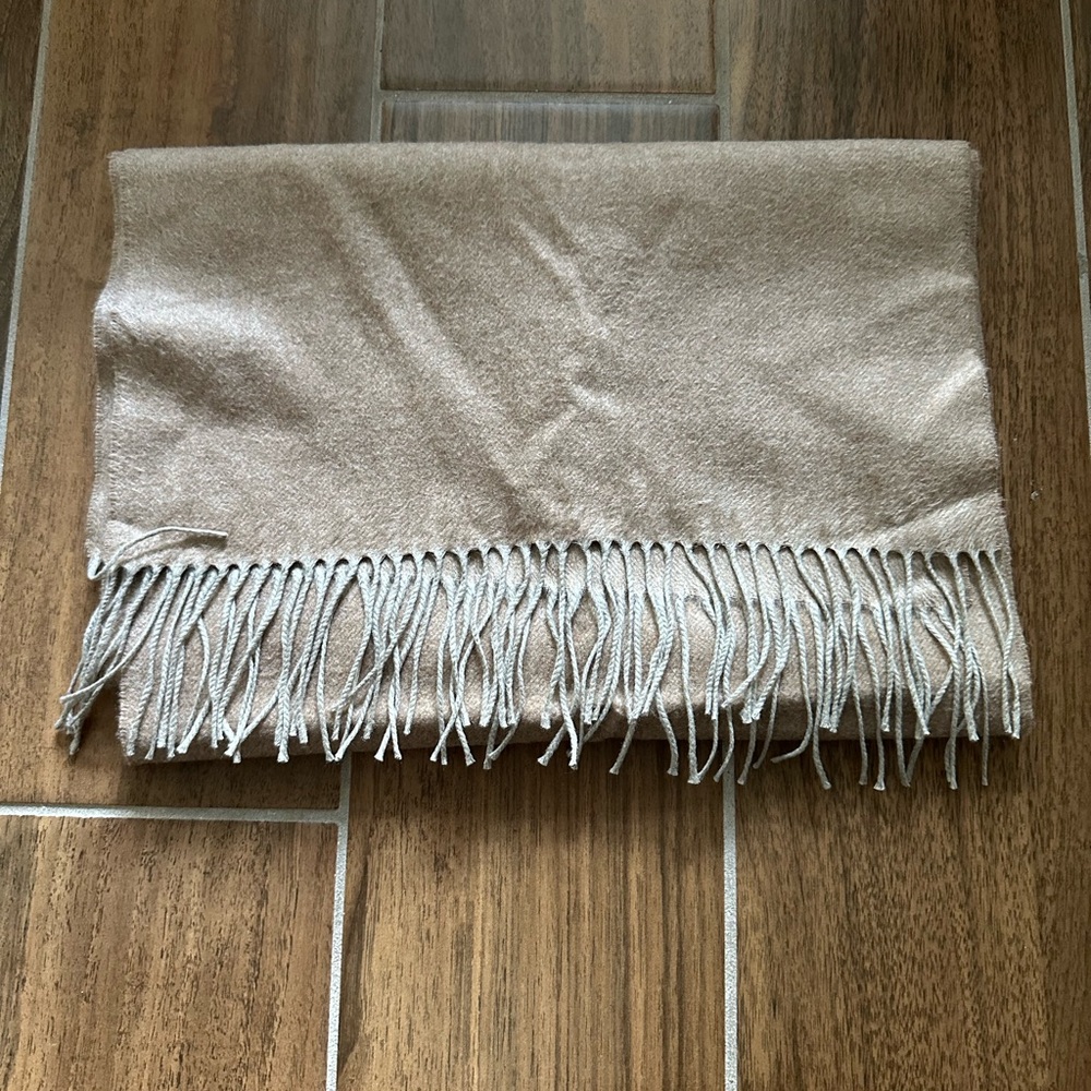 Beige Cashmere Scarf